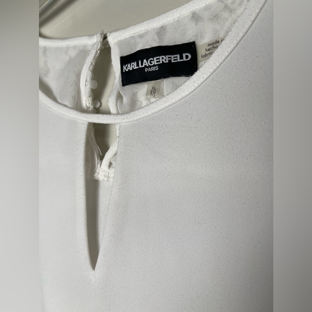 Karl Lagerfeld Paris White Blouse - Picture 7 of 15